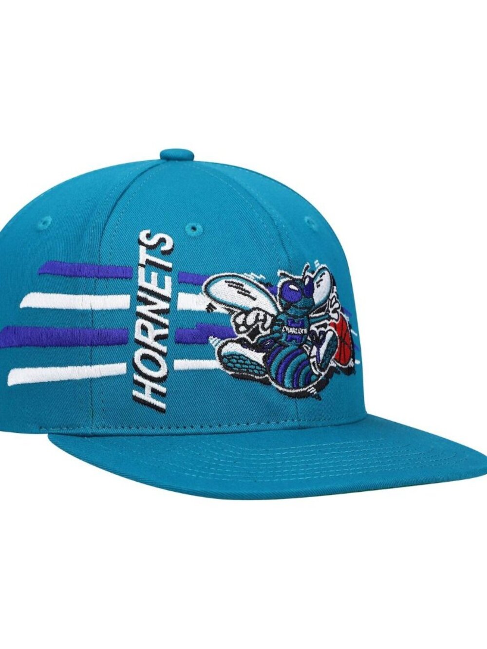 Charlotte Hornets Retro Bolt Dead-stock Teal Hat Snap Back